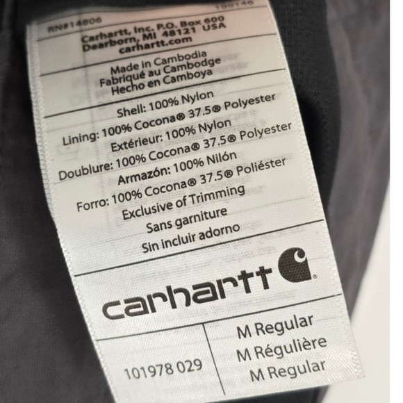 Carhartt Mens M Briscoe Rain Defender Force Utility Vest Gray Workwear Outdoor - Picture 3 of 8